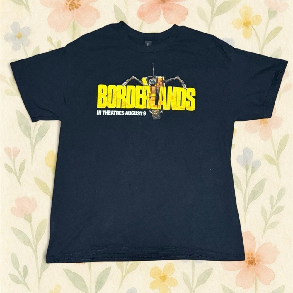 Borderlands Movie Promo T-Shirt Large Black Claptrap Marcus Theatres Mt Dew 2024